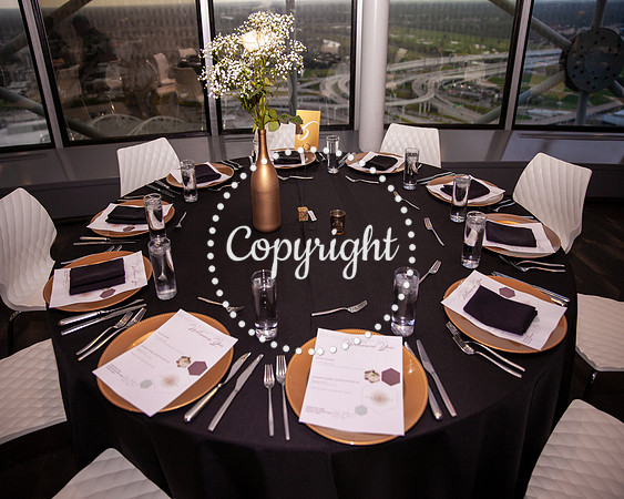 Cloud 9 Wedding Pre Ceremony in Reunion Tower in Downtown Dallas