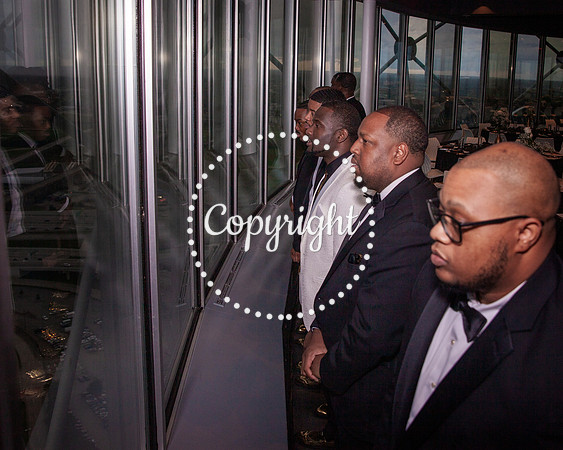 Cloud 9 Wedding Pre Ceremony in Reunion Tower in Downtown Dallas