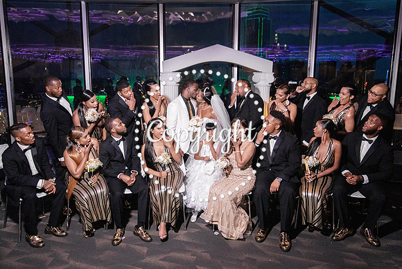 Ceremony Wedding at Cloud 9 in Reunion Tower in Dallas