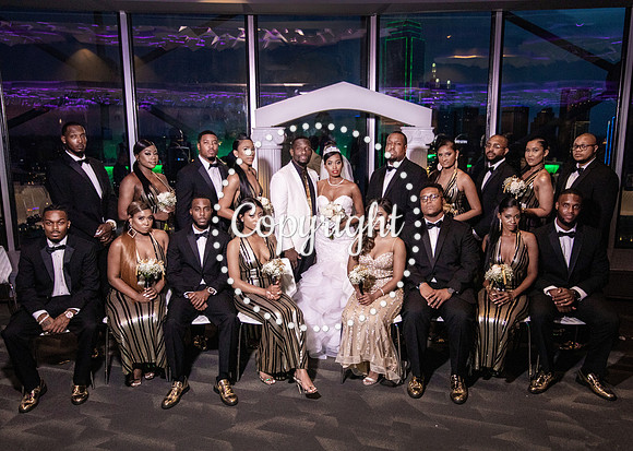 Ceremony Wedding at Cloud 9 in Reunion Tower in Dallas
