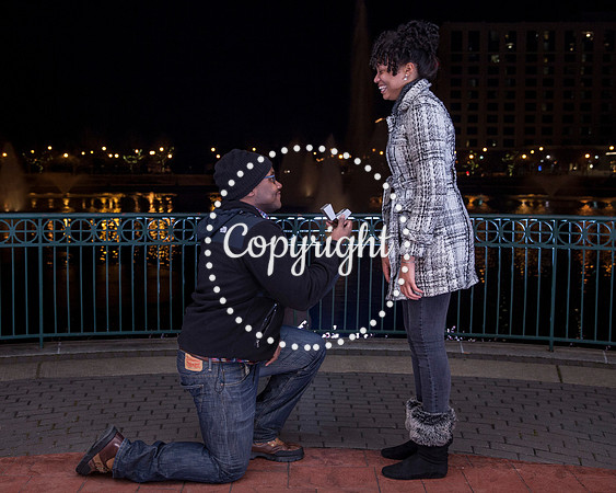 Surprise Engagement Shoot at City Center at Oyster Point