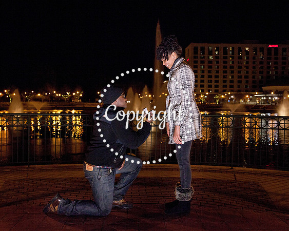 Surprise Engagement Shoot at City Center at Oyster Point