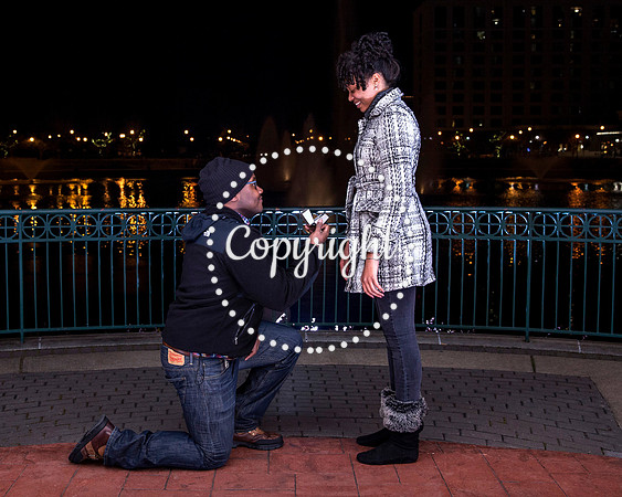 Surprise Engagement Shoot at City Center at Oyster Point