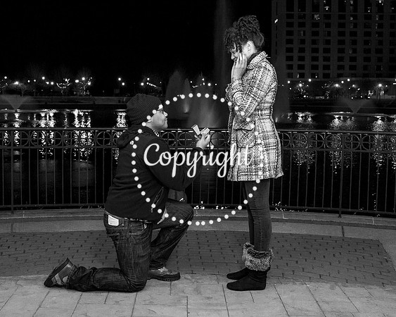 Surprise Engagement Shoot at City Center at Oyster Point