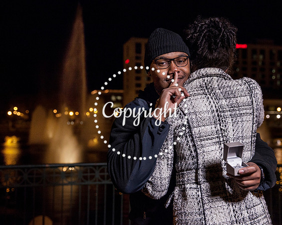 Surprise Engagement Shoot at City Center at Oyster Point